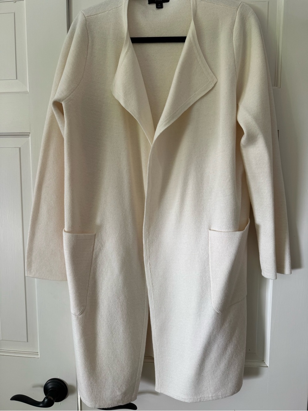 J. Crew Cream Open-Front Long Cardigan